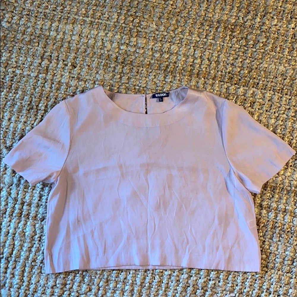 Nordstrom - Faux Silk Crop Top